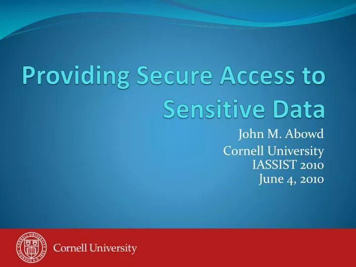 providing secure access to sensitive data