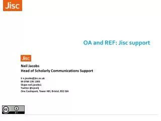 OA and REF: Jisc support