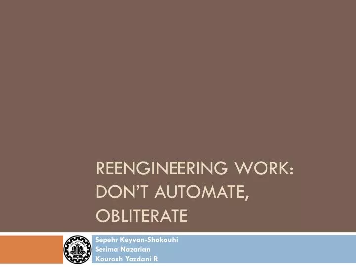 reengineering work don t automate obliterate