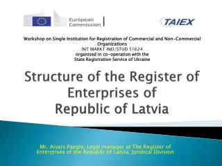 Structure of the Register of Enterprises of Republic of Latvia