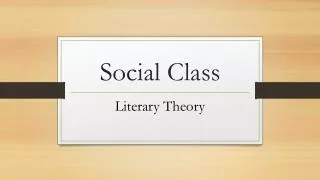 Social Class