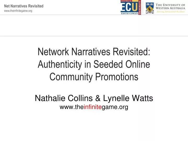 network narratives revisited authenticity in seeded online community promotions
