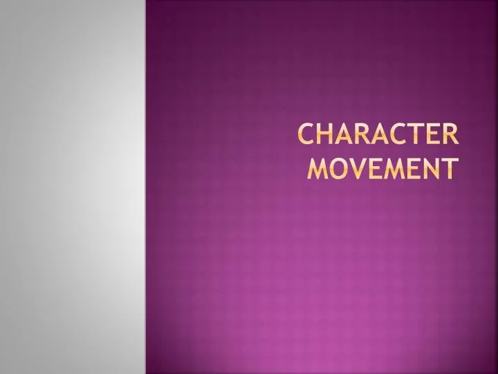 character movement