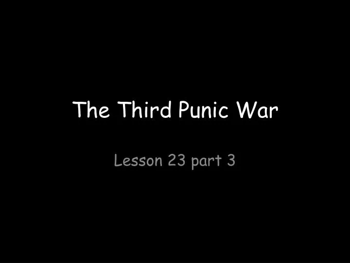 the third punic war