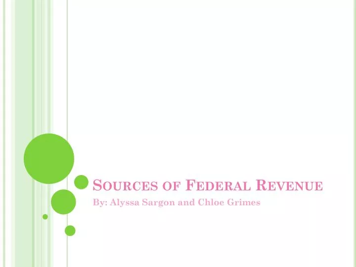 sources of federal revenue