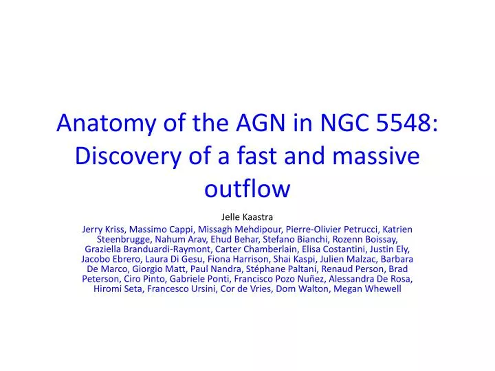 anatomy of the agn in ngc 5548 discovery of a fast and massive outflow