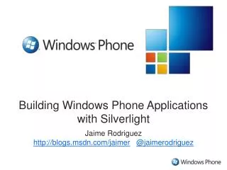 Building Windows Phone Applications with Silverlight