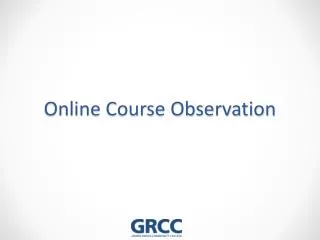 Online Course Observation