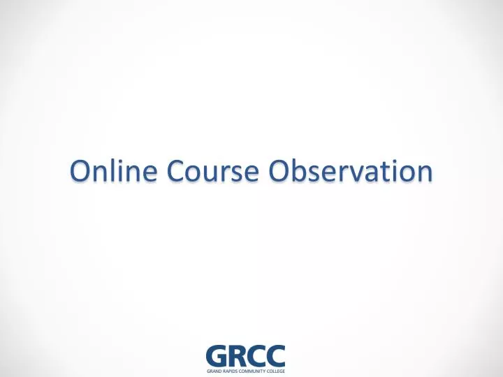 online course observation