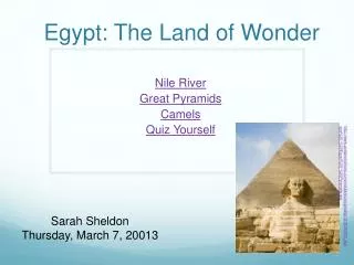 Egypt: The Land of Wonder