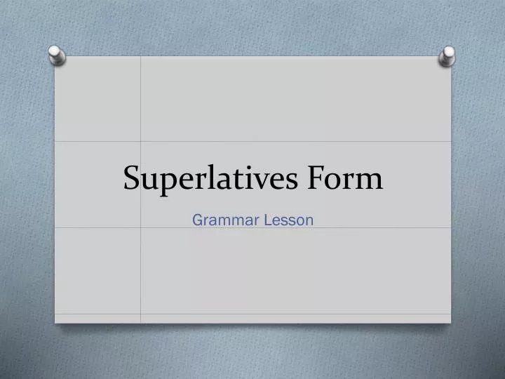 superlatives form