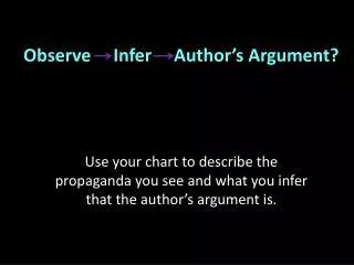observe infer author s argument