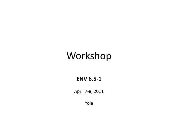 workshop