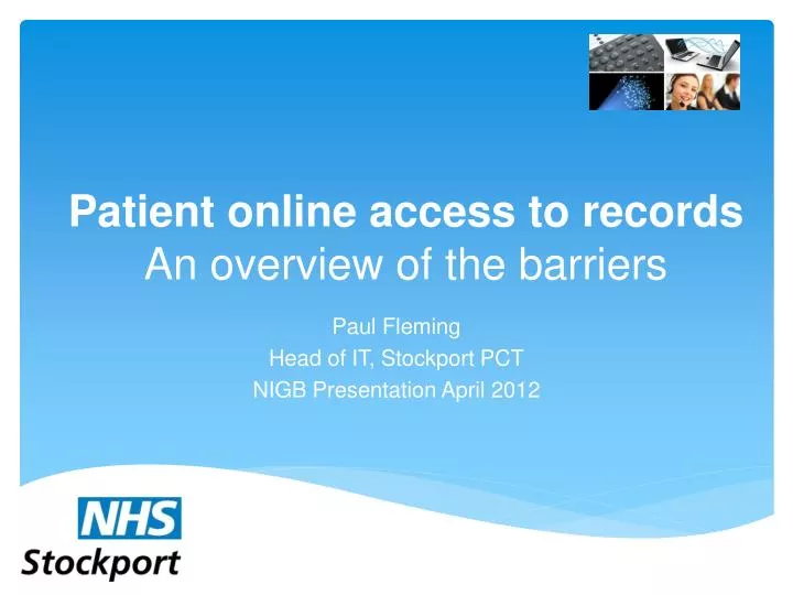 patient online a ccess to records an overview of the barriers