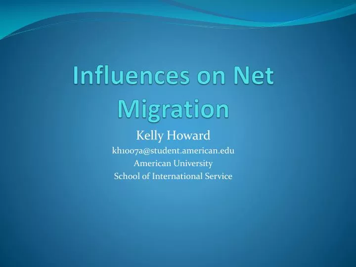 influences on net migration