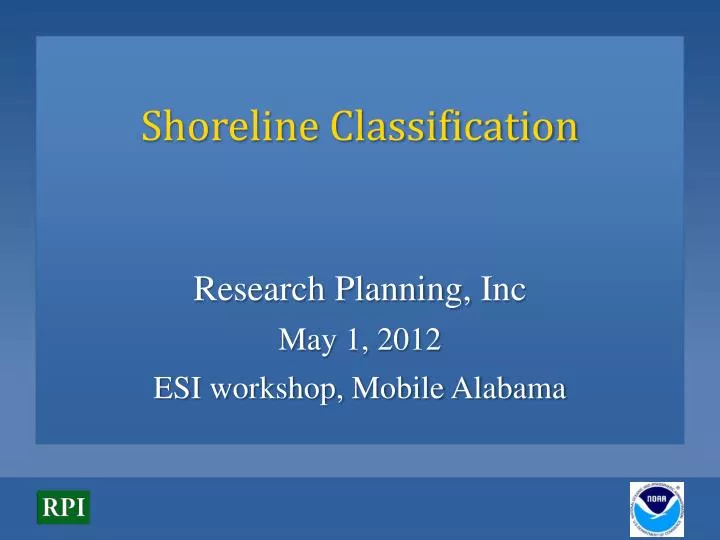 shoreline classification