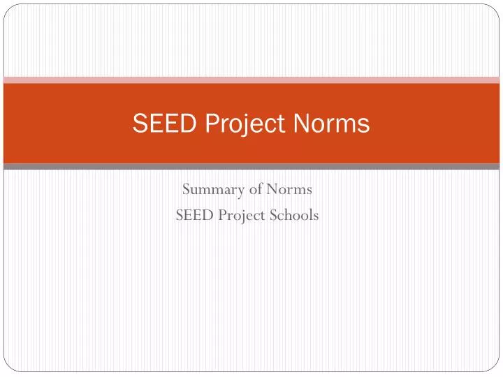 seed project norms