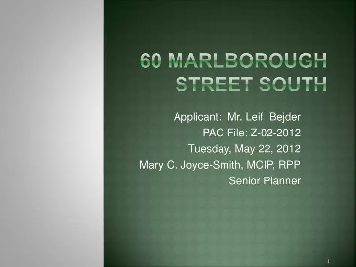 60 marlborough street south