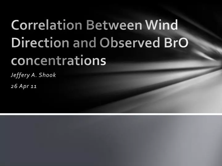 correlation between wind direction and observed bro concentrations