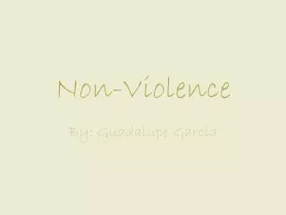 Non-Violence