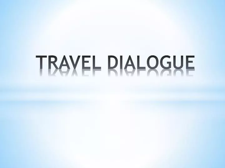 travel dialogue