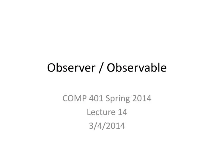 observer observable