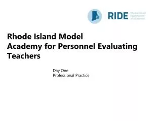 Rhode Island Model Academy for Personnel Evaluating Teachers