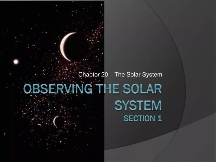 chapter 20 the solar system