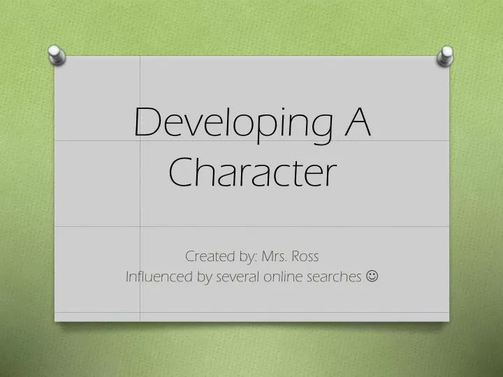developing a character
