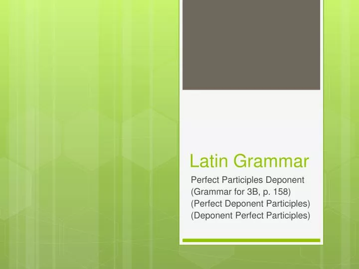 latin grammar