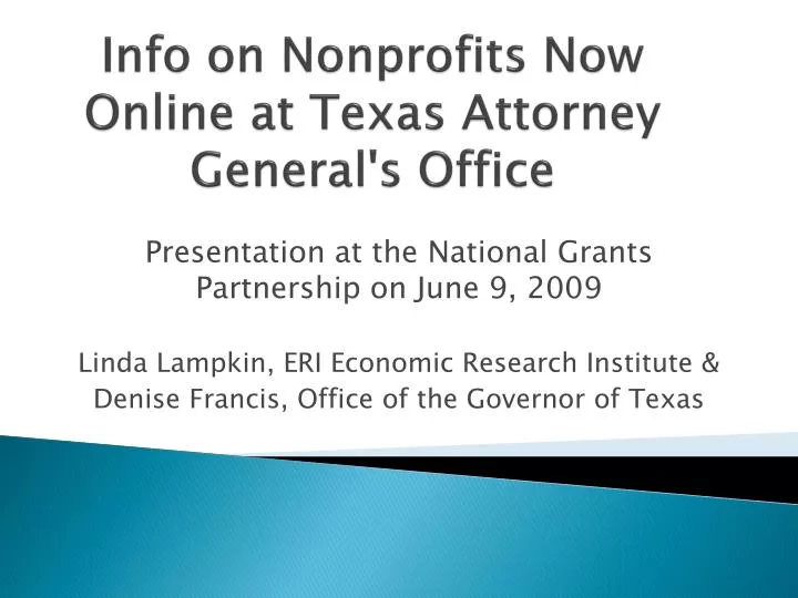info on nonprofits now online at texas attorney general s office