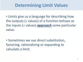 Determining Limit Values
