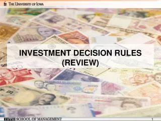 INVESTMENT DECISION RULES (REVIEW)