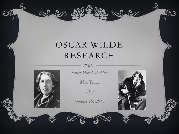 oscar wilde research