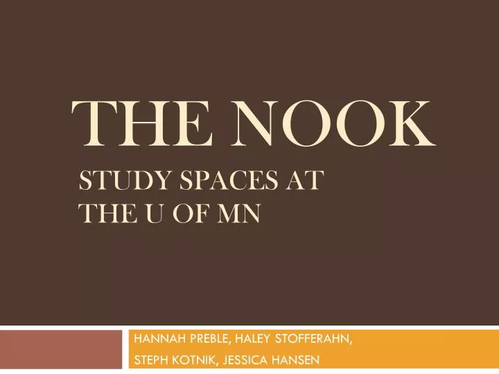 the nook study spaces at the u of mn