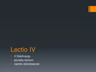 lectio iv