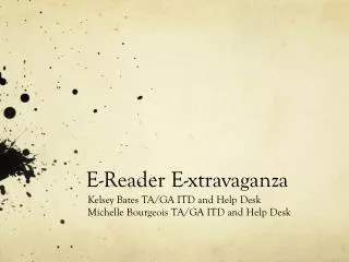 E-Reader E- xtravaganza