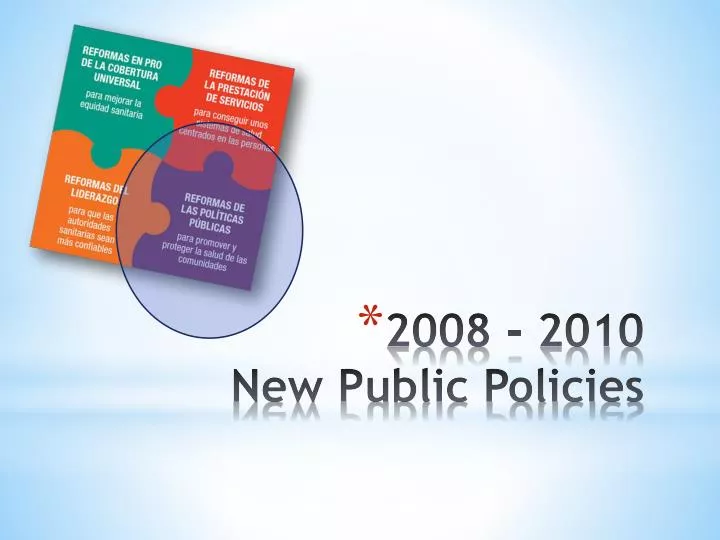 2008 2010 new public policies