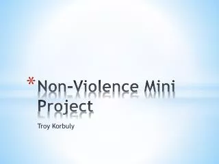Non-Violence Mini Project