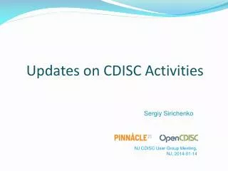 Updates on CDISC Activities