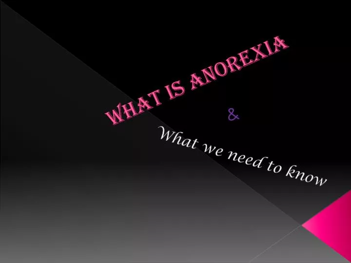 what is anorexia