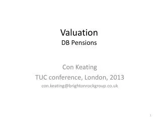 Valuation DB Pensions