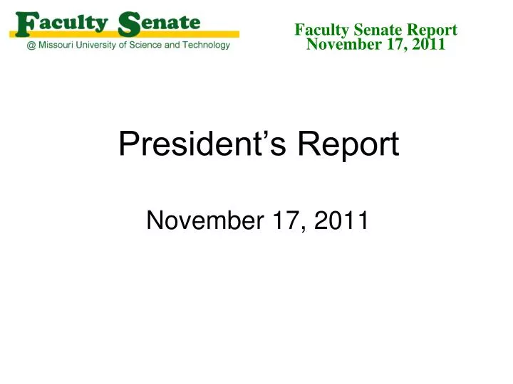 president s report november 17 2011