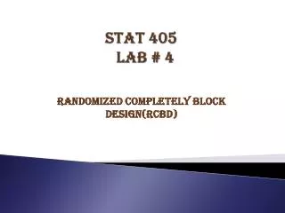 Stat 405 Lab # 4