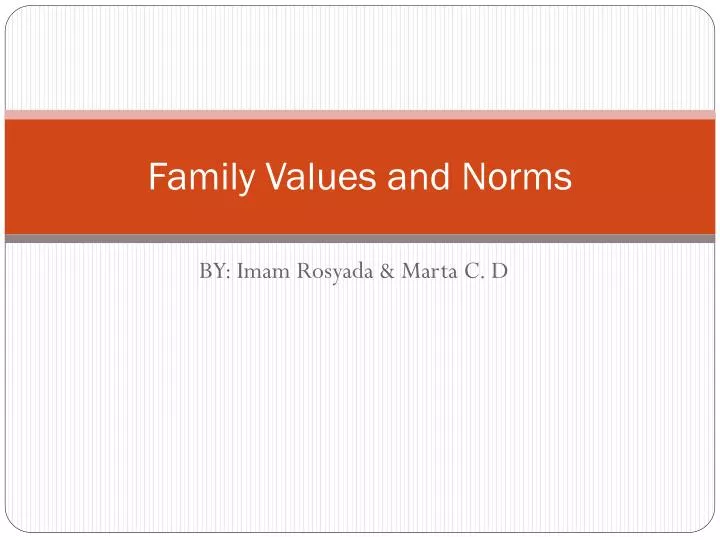 family values and norms