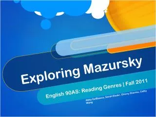 Exploring Mazursky