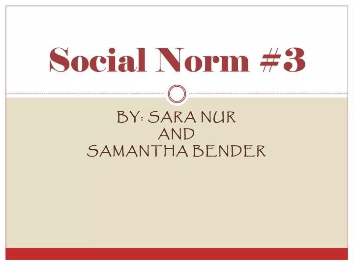 social norm 3