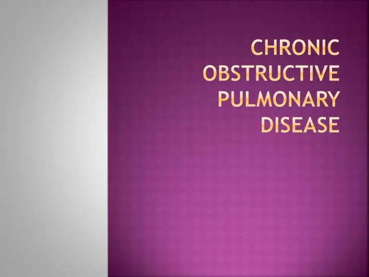 chronic obstructive pulmonary disease