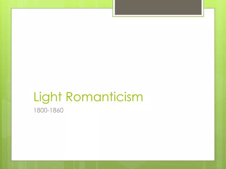 light romanticism