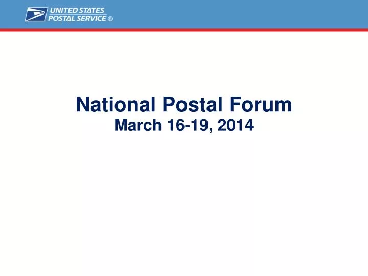 national p ostal forum